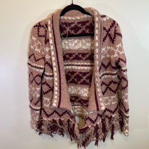Multicolor Fringe Cardigan